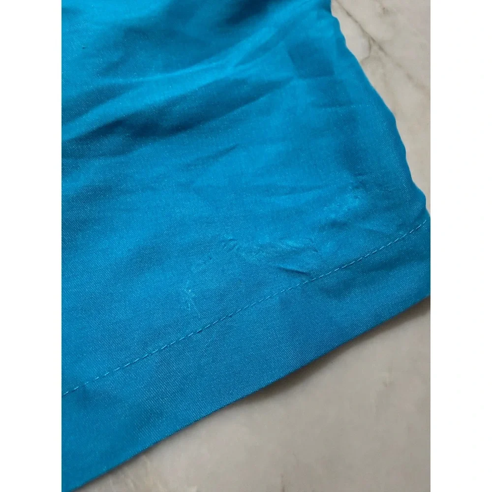 Chubbies Mens Swim Trunks Aqua Blue Pink Striped Waistband Mesh Lined Large